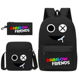 Rainbow Friends Students Bcakpacks Lightweight Waterproof School Bags 3Pcs