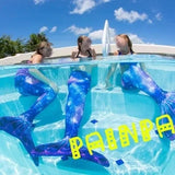 Kids Girl Adult Mom Swimming Mermaid Cosplay Costume Party Swimsuit
