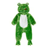 0-18M Baby Halloween Zipper Footed Long Sleeve Frog Jumpsuit Romper