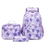 3Piece/Set School Backpacks Daisy Printed Large Capacity Student Backpack