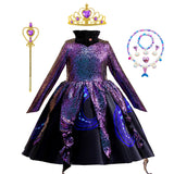 3-10Y Halloween Witch Costume Ariel Mermaid Usura Cosplay Dress