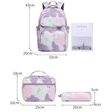 3 Pcs School Bags Kid Girls Waterproof  Aesthetic Luxury Backpack