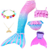 Kid Girl Swimming Mermaid Ariel Cosplay Costume Swimsuit