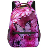 Student Trendy Popular 3D Print Oxford Funny Butterfly Bookbag Notebook Backpacks