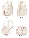 Kid Student Nylon Sweet Strawberry Print School Bag Backpacks