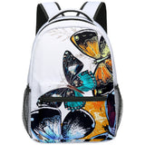 Student Trendy Popular 3D Print Oxford Funny Butterfly Bookbag Notebook Backpacks