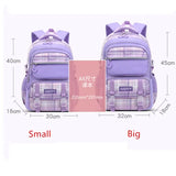 Kid Teenager Girl Backpack Pink Purple  Cute Waterproof Kawaii Schoolbag