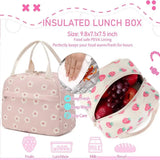 3 Pcs/Set Kid Girl Corduroy Flower Backpack Lunch Box Pencil Bag School Bookbag