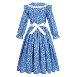 5-12Y Kid Girls Colonial Pioneer Prairie Maid Dress Halloween Carnival Party Cosplay