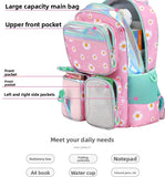 3pcs/se School Student Kid Girls Backpack Waterproof Cute Chrysanthemum Schoolbag