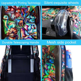 3 Pcs Boys Rolling Backpack Cool 3D Dinosaur Roller Wheels Kids Bookbag