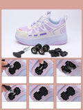 Kid Girl Boy Luminous Glowing Sneakers Led Light Roller Skate Shoes