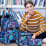3PCS Kid College Boy Backpack 16 Inch School Bookbag Anti Theft Daypack