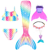 Kid Girl Ariel Mermaid Swimsuit Bikini Summer Bathing Suit Multiple Pcs