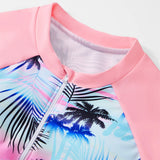 Girls Two Piece Swimwear Long Sleeve Rash Guard Shirts Quick-Dry Bathing Suit Summer Beach Wear