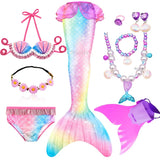 Kid Girl Fantasy Mermaid Tails Swimming Party Cosplay Costumes Mermaid Swimsuit