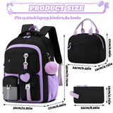 3Pcs/Set Back To School Backpack Student Large Capacity Schoolbag