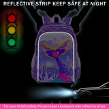 3 Pcs 16 Inch Kid Girl Mermaid Backpack School Bookbag