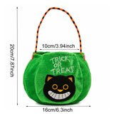 1PC Plush Halloween Pumpkin Vampire Witch Treat Basket Portable Candy Bag