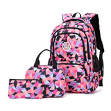 Geometric Printed Primary Junior High School Bag Waterproof Large Backpacks