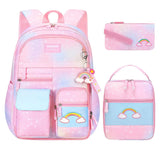 3pcs/set Kids Girl Schoolbags Backpack With Lunch Box Pencil Case Set