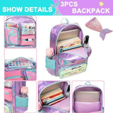 Students Kid Girl Backpack School Cute Backpack 3 Pcs/set