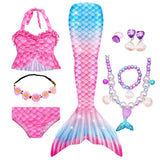 Kid Girl Fantasy Mermaid Tails Swimming Party Cosplay Costumes Mermaid Swimsuit