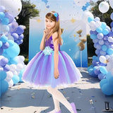 12M-12T Kid Baby Girls Mermaid Glowing Tutu Halloween Ariel Party Dresses