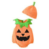 1-10T Kid Baby Boy Girl Halloween Cute Pumpkin Embroidery Party Costume Set