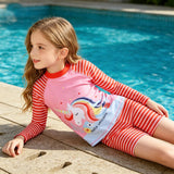 Kid Baby Girls Boy Floating Guard Swimsuit  Long Sleeve UV Protection Swimwear
