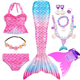 Kid Girl Fantasy Mermaid Tails Swimming Party Cosplay Costumes Mermaid Swimsuit