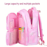 3Pcs/Set Student Girls Backpack Cute Princess Large Capacity Schoolbag