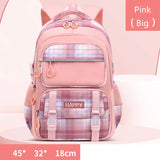 Kid Teenager Girl Backpack Pink Purple  Cute Waterproof Kawaii Schoolbag