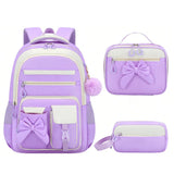 3 Pcs/set Elementary High School Bags Large Capacity Cute Backpack