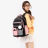 3 Pcs Kid Teenage Travel  Large capacity Nylon Backpack Fashion Candy Bookbags