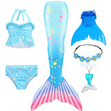 Kid Girl Ariel Mermaid Swimsuit Bikini Summer Bathing Suit Multiple Pcs