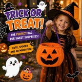 1PC Plush Halloween Pumpkin Vampire Witch Treat Basket Portable Candy Bag