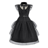 4-14Y Kids Birthday Party Halloween Gothic Witch Carnival Dresses