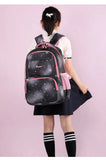 Elementary School Students Fashion Backpack Gradient Color Campus Schoolbag