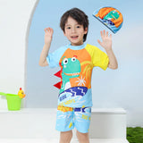 Kid Baby Boy Split Swimsuit Short Sleeve Quick-drying Swimwear