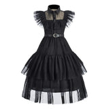 4-14Y Kids Birthday Party Halloween Gothic Witch Carnival Dresses