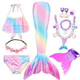 Kid Girl Fantasy Mermaid Tails Swimming Party Cosplay Costumes Mermaid Swimsuit