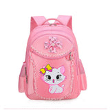 Kid Girl Kindergarten Backpack Pink Cute Cat Waterproof Schoolbag