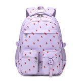 Kid Student Nylon Sweet Strawberry Print School Bag Backpacks