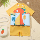 Kid Baby Girl Boy Buoyancy One-piece Floating Guards Cartoon Swimsuit
