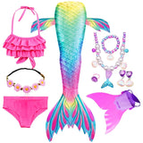 Kid Girl Fantasy Mermaid Tails Swimming Party Cosplay Costumes Mermaid Swimsuit
