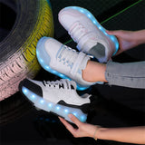Kid Boy Girl Led Sneakers USB Charging Luminous Sport Roller Shoes