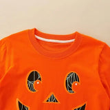 1-7T Kid Baby Toddler Halloween Long Sleeve Pumpkin  Cotton T-Shirt Tops