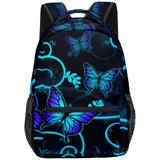Student Trendy Popular 3D Print Oxford Funny Butterfly Bookbag Notebook Backpacks