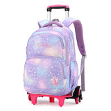 Kid Girl Backpack Trolley Wheeled School Bags Cute Princess Bookbags